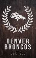 Denver Broncos 11" x 19" Laurel Wreath Sign