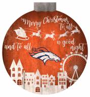 Denver Broncos 12" Christmas Village Wall Art