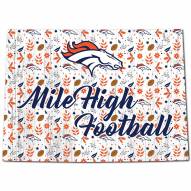 Denver Broncos 12" Floral State Sign