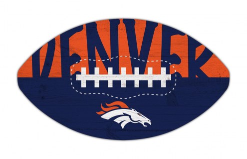 Denver Broncos 12&quot; Football Cutout Sign