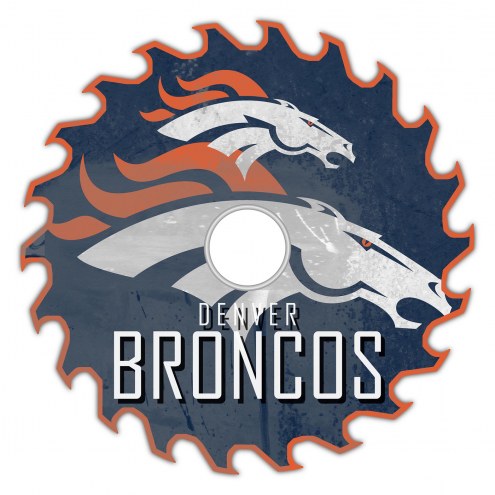 Denver Broncos 12&quot; Rustic Circular Saw Sign