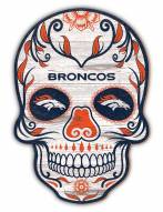 Denver Broncos 12" Sugar Skull Sign