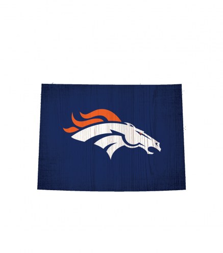 Denver Broncos 12&quot; Team Color Logo State Sign