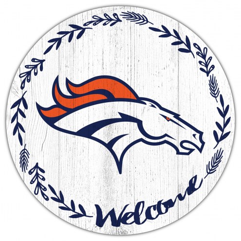 Denver Broncos 12&quot; Welcome Circle Sign