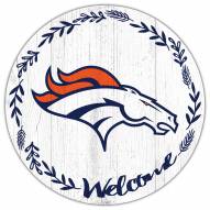 Denver Broncos 12" Welcome Circle Sign