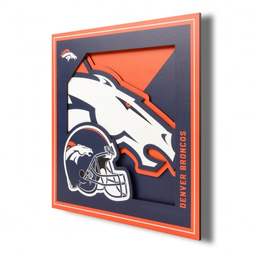 Denver Broncos 12&quot; x 12&quot; 3D Logo Series Wall Art