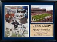 Denver Broncos 12" x 18" John Elway Photo Stat Frame