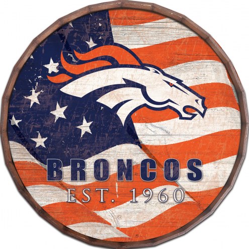 Denver Broncos 16&quot; Flag Barrel Top