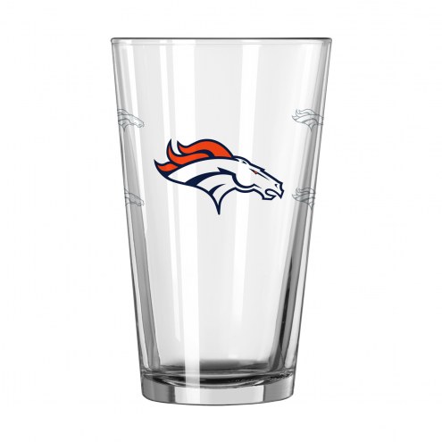 Denver Broncos 16 oz. Satin Etch Pint Glass