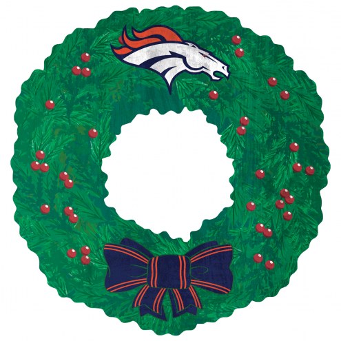 Denver Broncos 16&quot; Team Wreath Sign