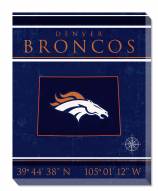 Denver Broncos 16" x 20" Coordinates Canvas Print