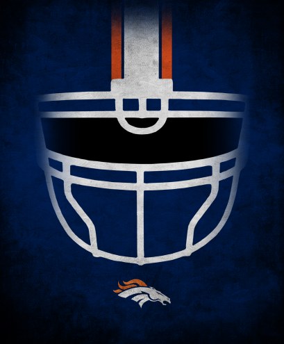 Denver Broncos 16&quot; x 20&quot; Ghost Helmet Canvas Print