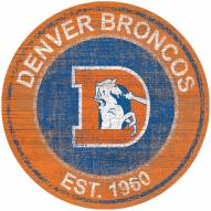 Denver Broncos 24" Heritage Logo Round Sign