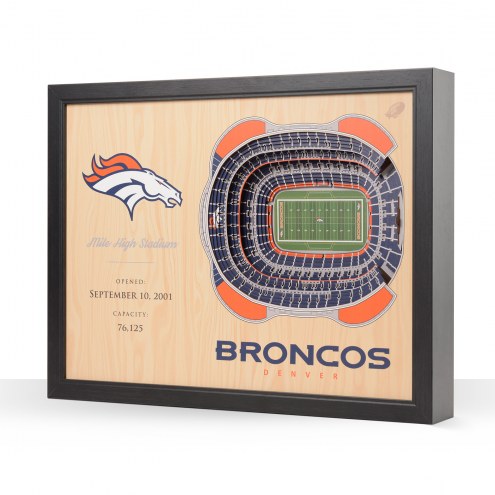 Denver Broncos 25-Layer StadiumViews 3D Wall Art
