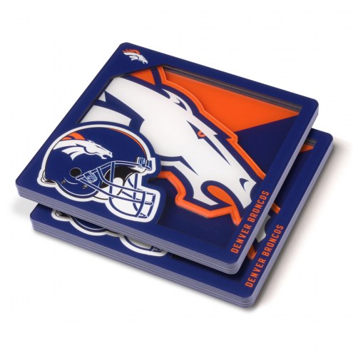 Denver Broncos 3D Logo Series Coasters Set