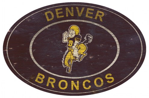 Denver Broncos 46&quot; Heritage Logo Oval Sign