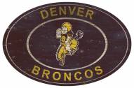 Denver Broncos 46" Heritage Logo Oval Sign