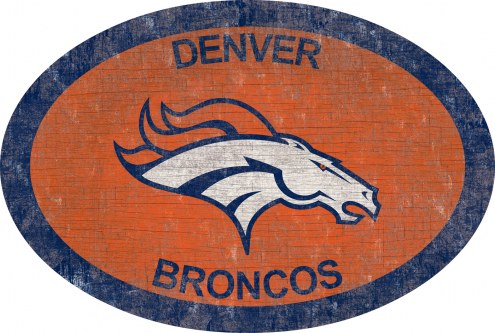 Denver Broncos 46&quot; Team Color Oval Sign