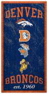 Denver Broncos 6" x 12" Heritage Sign