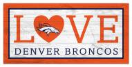 Denver Broncos 6" x 12" Love Sign