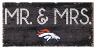 Denver Broncos 6" x 12" Mr. & Mrs. Sign
