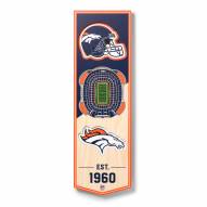 Denver Broncos 6" x 19" 3D Stadium Banner Wall Art