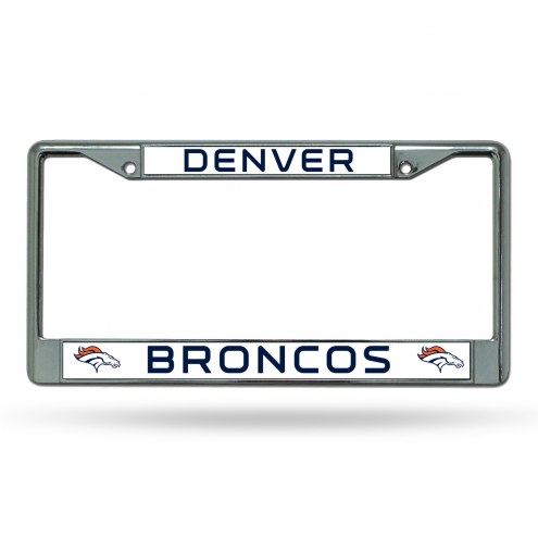 Denver Broncos Chrome License Plate Frame