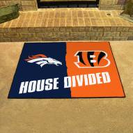 Denver Broncos/Cincinnati Bengals House Divided Mat
