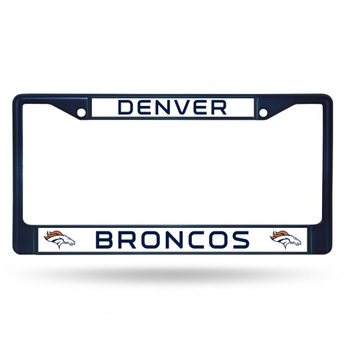 Denver Broncos Color Metal License Plate Frame