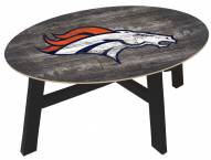 Denver Broncos Distressed Wood Coffee Table