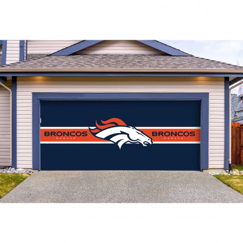 Denver Broncos Double Garage Door Cover