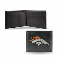 Denver Broncos Embroidered Leather Billfold Wallet