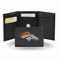 Denver Broncos Embroidered Leather Tri-Fold Wallet