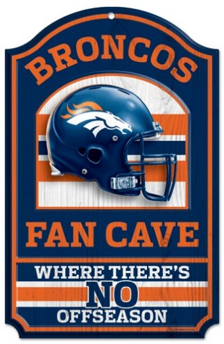 Denver Broncos Fan Cave Wood Sign