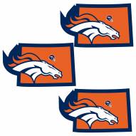 Denver Broncos Home State Decal - 3 Pack