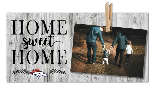 Denver Broncos Home Sweet Home Clothespin Frame