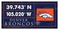 Denver Broncos Horizontal Coordinate 6" x 12" Sign