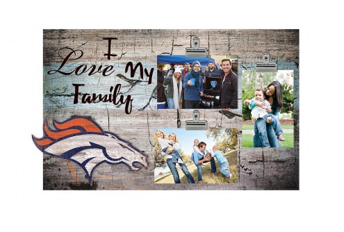 Denver Broncos I Love My Family Clip Frame