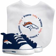 Denver Broncos Infant Bib & Shoes Gift Set