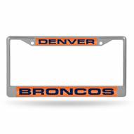 Denver Broncos Laser Chrome License Plate Frame