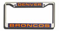 Denver Broncos Laser Cut License Plate Frame