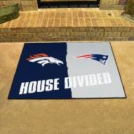 Denver Broncos/New England Patriots House Divided Mat