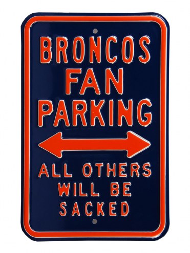 Denver Broncos NFL Authentic Parking Sign