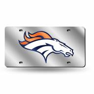 Denver Broncos NFL Silver Laser License Plate