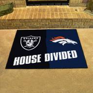 Denver Broncos/Las Vegas Raiders House Divided Mat