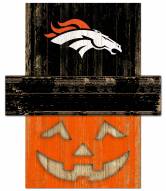 Denver Broncos Pumpkin Head Sign