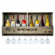 Denver Broncos Reclaimed Wood Bar Shelf