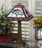 Denver Broncos Stained Glass Mission Table Lamp
