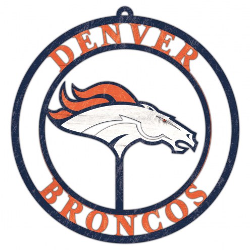 Denver Broncos Team Logo Cutout Door Hanger