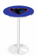 DePaul Blue Demons Chrome Pub Table with Round Base